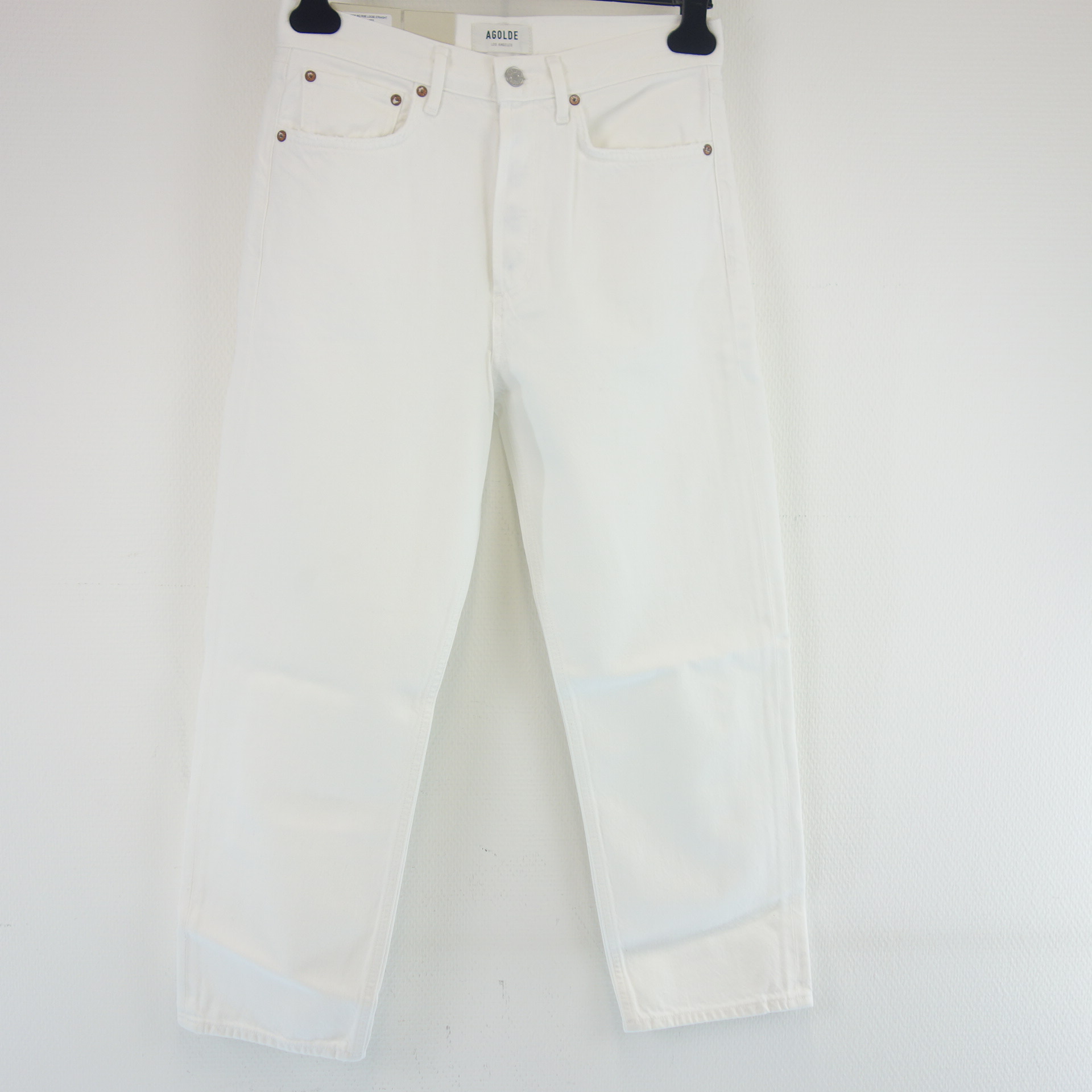 AGOLDE Los Angeles Jeans Weiß 90´s Crop Mid Rise Loose Straight