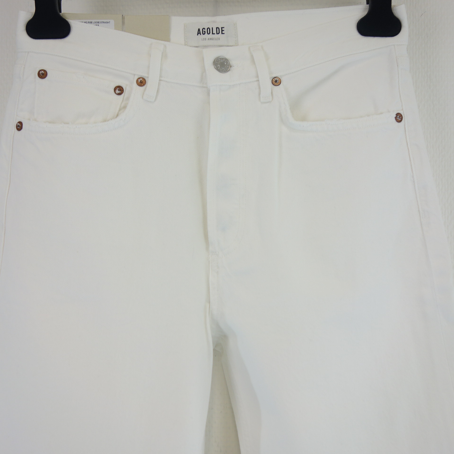 AGOLDE Los Angeles Jeans Weiß 90´s Crop Mid Rise Loose Straight