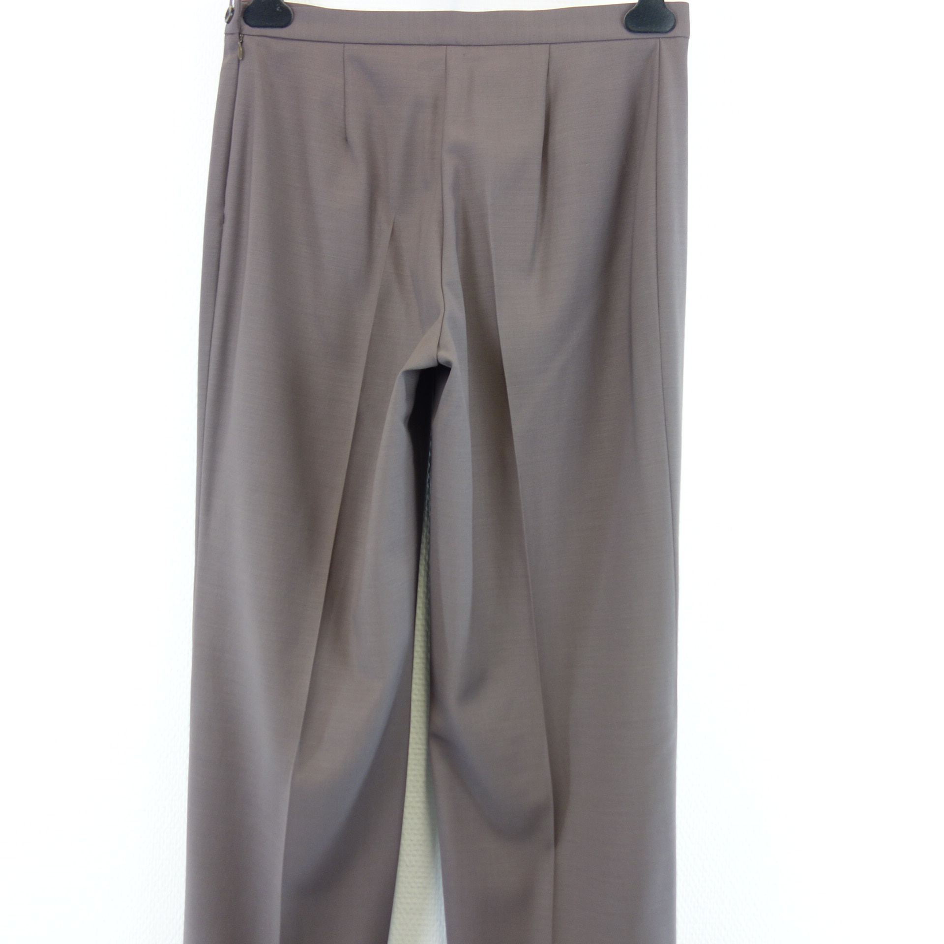 AGNONA Damen Hose Elegante Stoffhose 100% Wolle Braun IT 46 DE 40 Straight