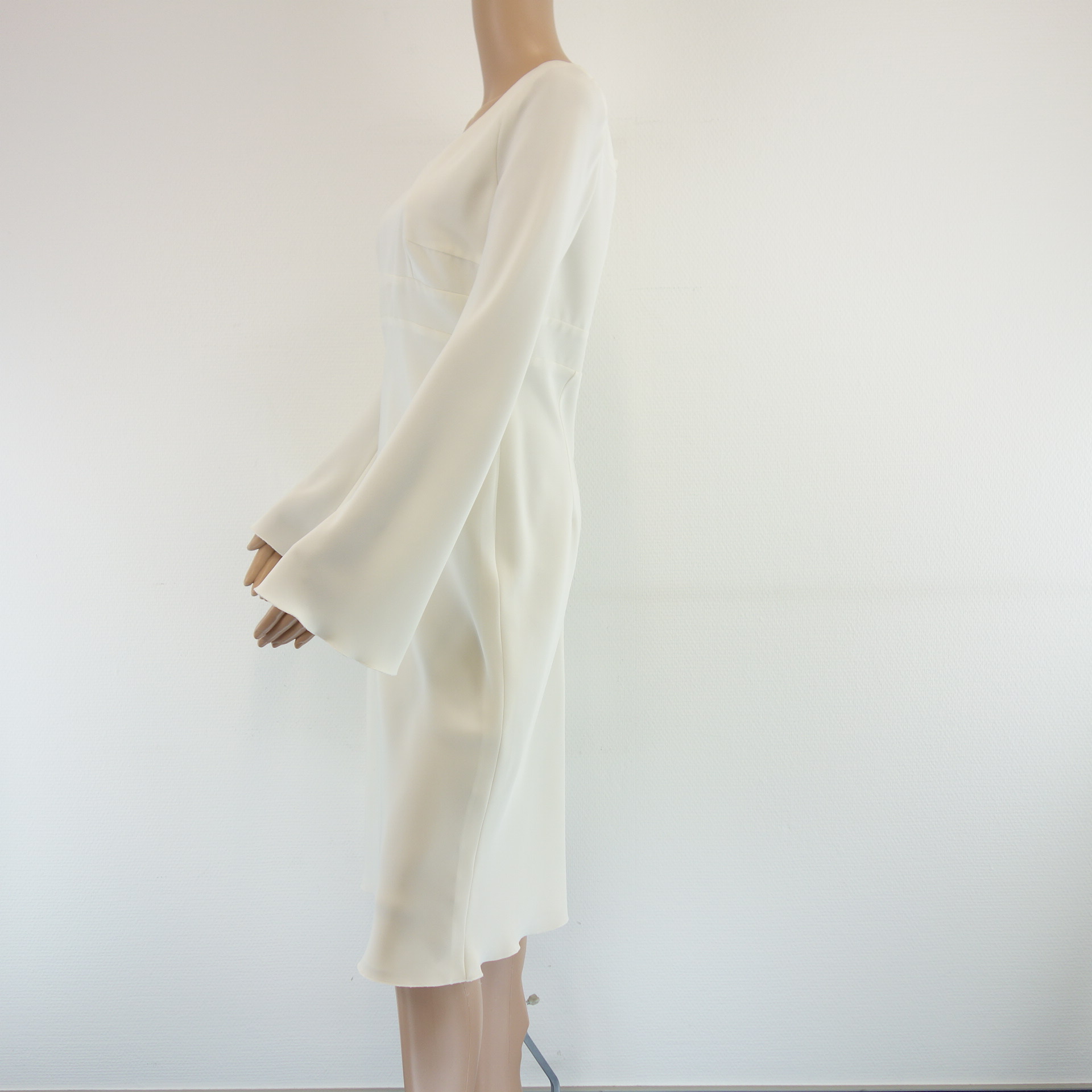 Kleid BETTINA SCHOENBACH Damen Kleid Weiß Festlich Schwingend Größe 38