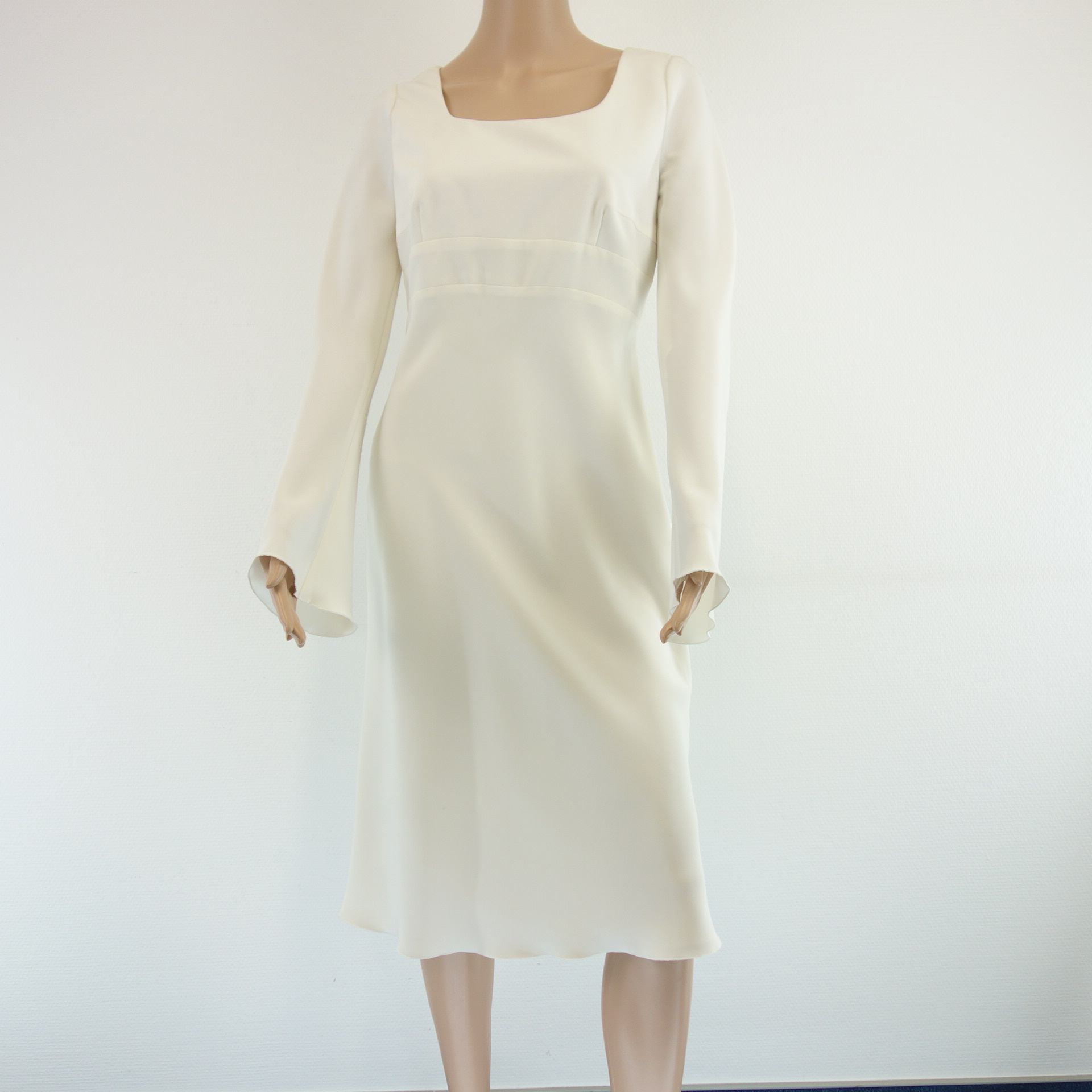 Kleid BETTINA SCHOENBACH Damen Kleid Weiß Festlich Schwingend Größe 38